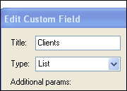 Edit Custom Fields