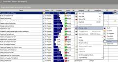 Project time management process and team task scheduling software