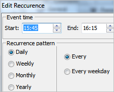 Setting Task Recurrence