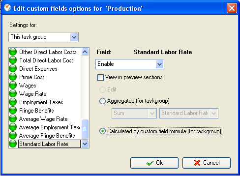 Standard Labor Rate